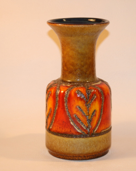 JASBA Vase / N 602 10 22 / 1970er Jahre / WGP West German Pottery / Keramik Design / Lava Steg Glasur